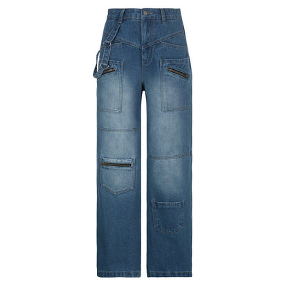 Jean Cargo Zippé Femme