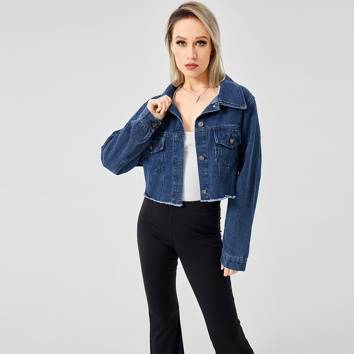 Veste Jean Vintage Effilée