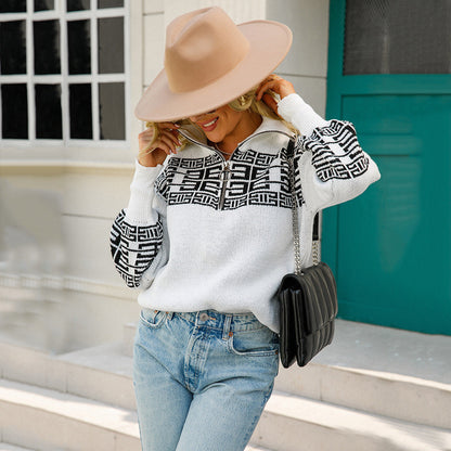 Manteau zippé en tricot – Élégance et chaleur !