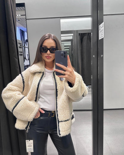 Manteau Margo Élégance en Laine d'Agneau Couleur de l'image