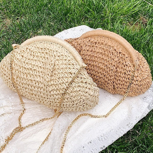 Pochette Positano Chic Naturel Doré