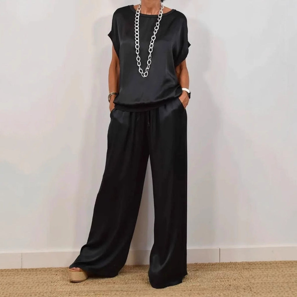 Ensemble Décontracté Élégant Chemise & Pantalon Large