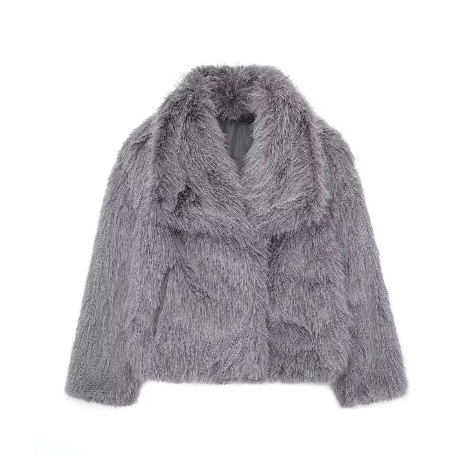 Manteau Hiver Chloé Élégance Douillette Gris