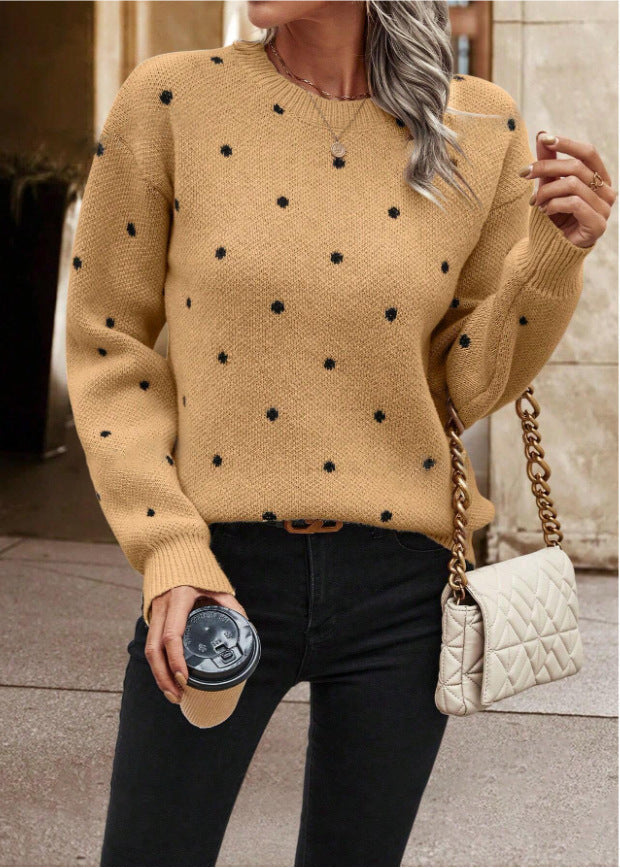 Pull Femme Jacquard à Pois