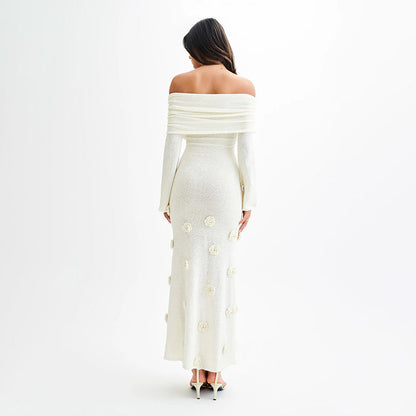 Robe Maille Fleurie Transparente pour Plage ou Détente