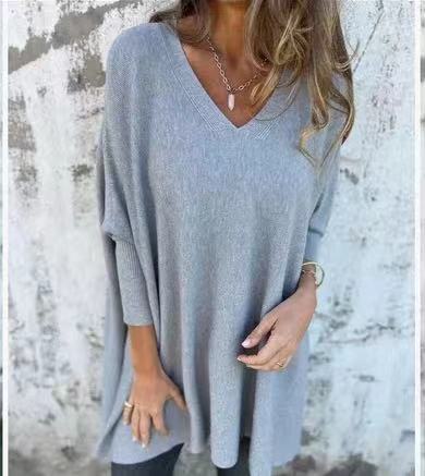 Chemise Longue Tricotée à Manches Longues