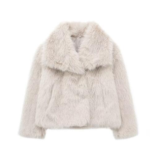 Manteau Hiver Chloé Élégance Douillette Beige