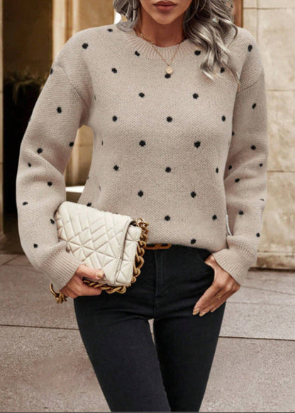 Pull Femme Jacquard à Pois