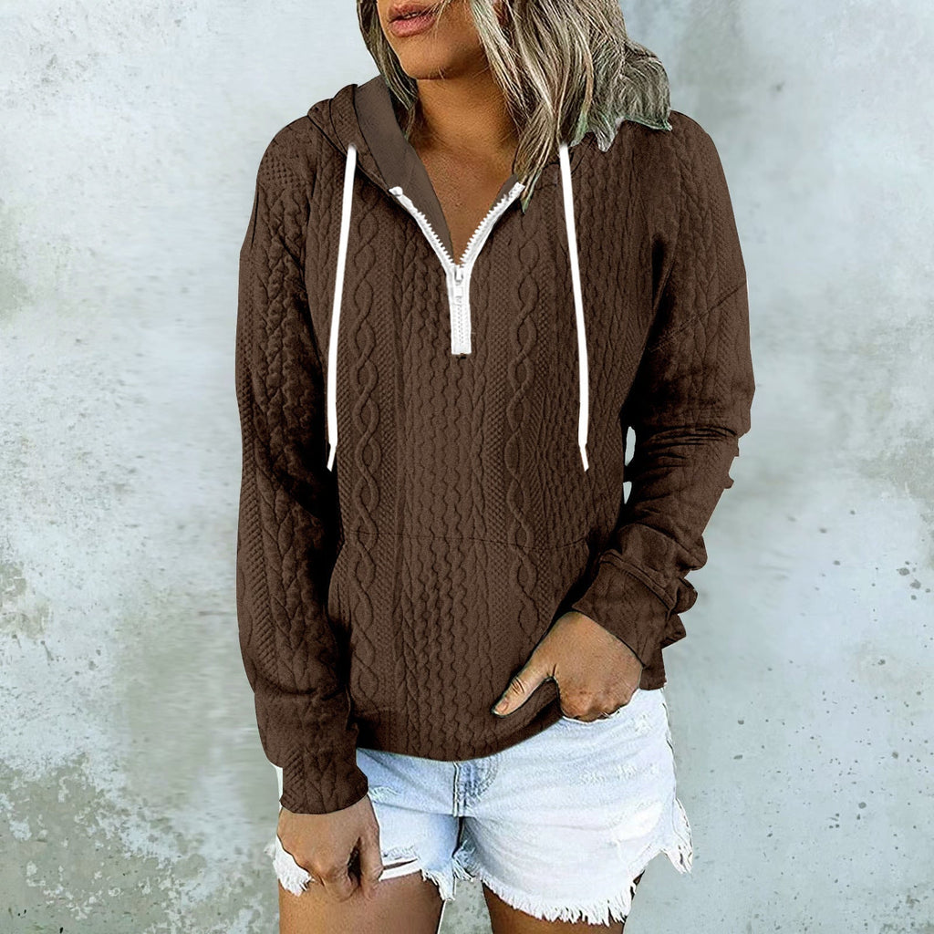 Sweat à capuche design texture twist – Style urbain et confortable