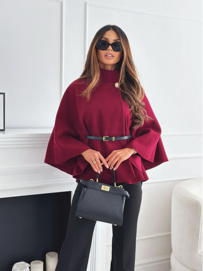 Manteau Audrey Élégance Moderne Rouge vin